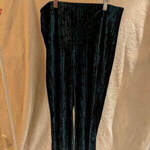 Rachel Zoe Size XL dark green velvet pants
